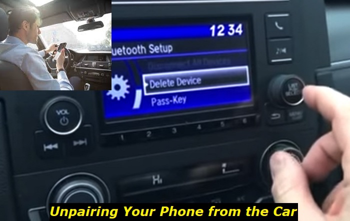 unpair phone from car